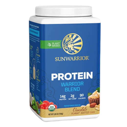 Warrior Blend Organic Special Plant-based Protein Sunwarrior Chocolate Peanut Butter  