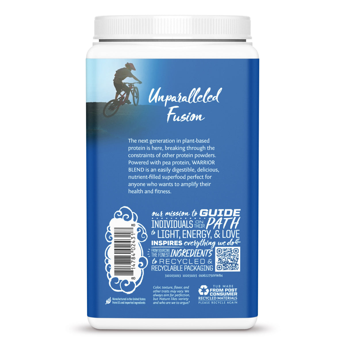 WarriorBlend 750g Vanilla Back