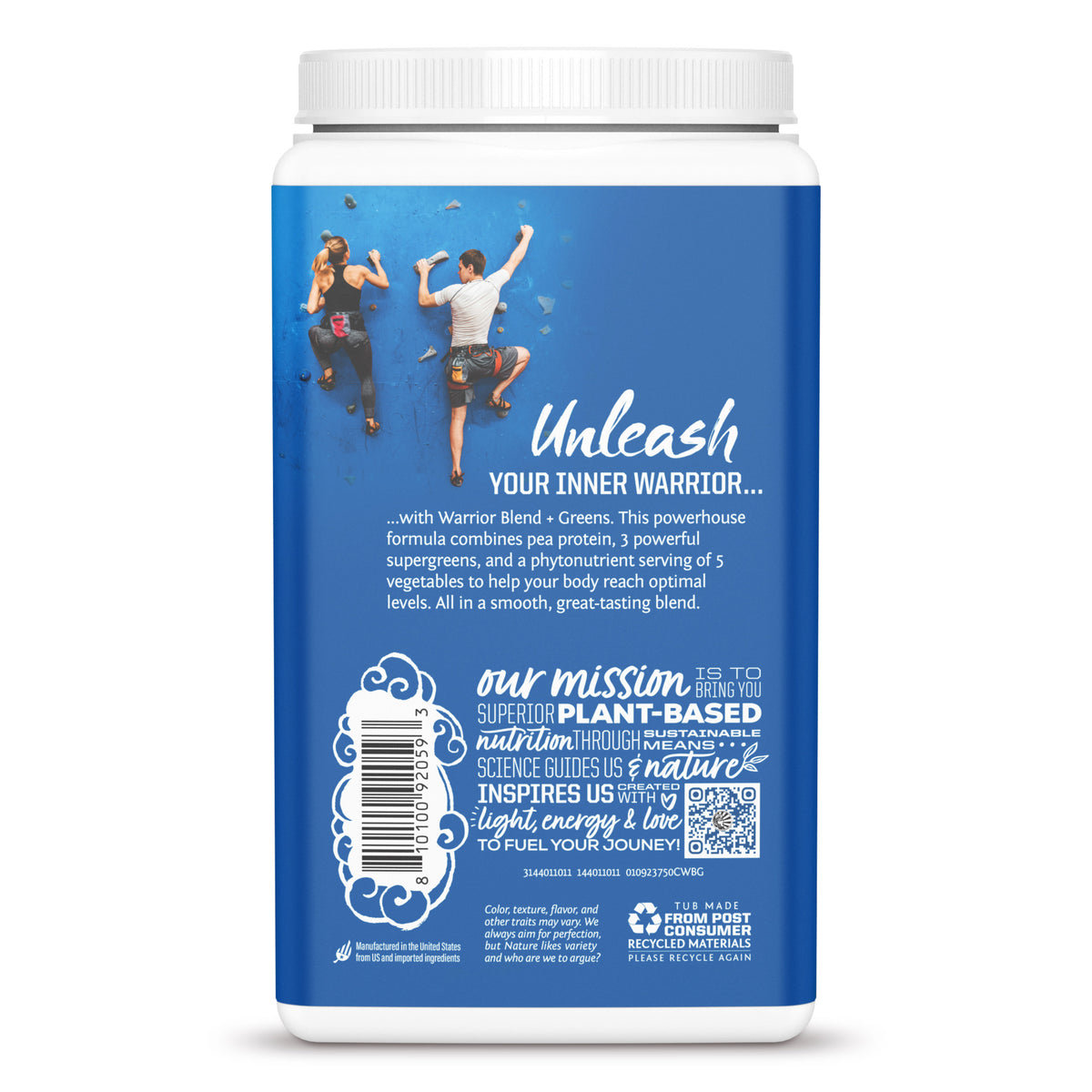 WarriorBlend Greens 750g Chocolate Back
