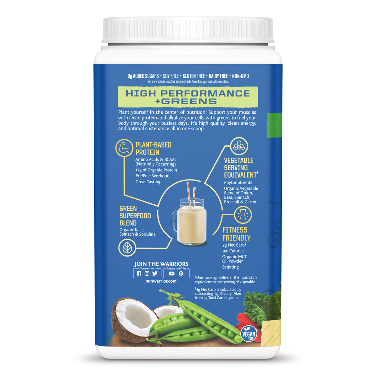Warrior Blend Greens 750g Vanilla Left