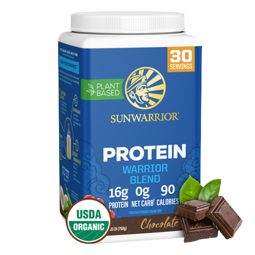 Warrior Blend Organic Special Plant-based Protein Sunwarrior Chocolate  
