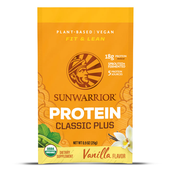 Single Serving Packets  Sunwarrior Classic Plus Protein - Vanilla 1 Packet 