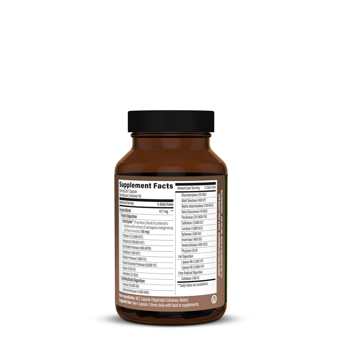 Ingredient list for Enzorb Digestive Enzymes