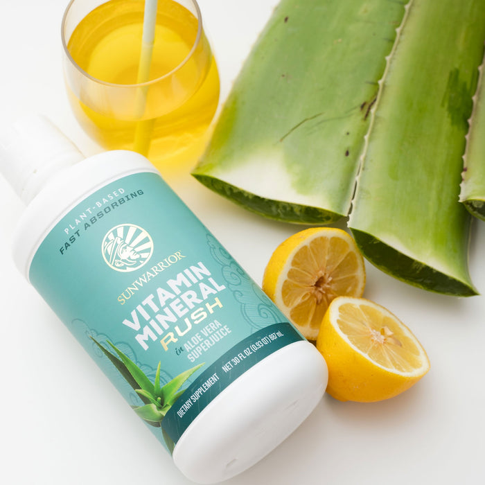 Vitamin Mineral Rush in Aloe Vera Superjuice Superfood Supplements Sunwarrior   